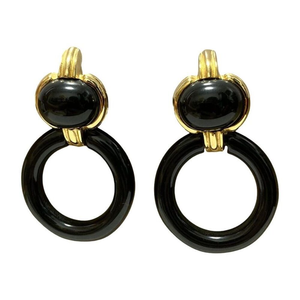 Givenchy Vintage Circle Clip Earrings